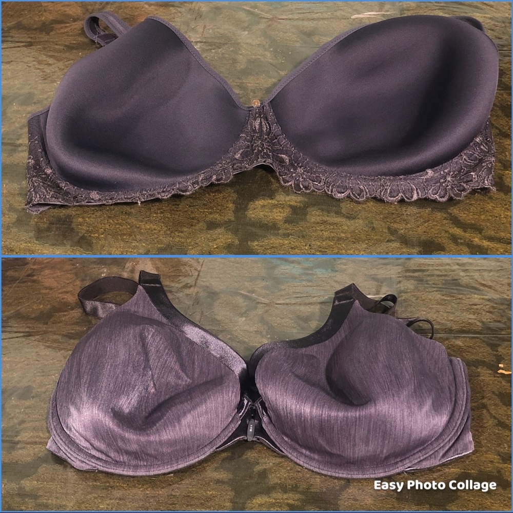 TWO grey bras size 38DD